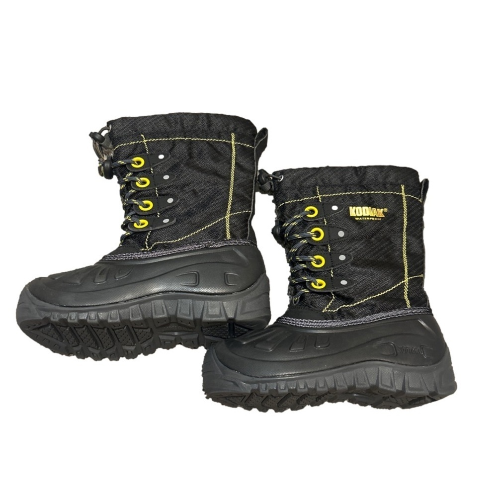 NWOT Kodiak Boy's Shoes Waterproof Charlie Glo Winter Snow Boots Size 1